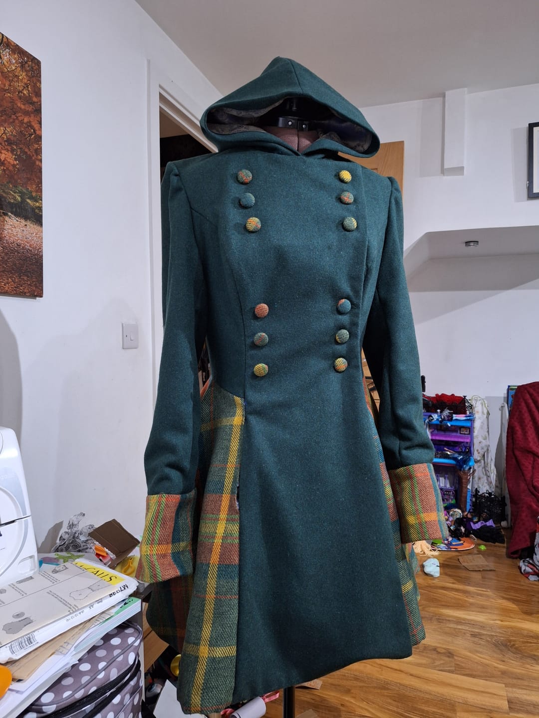 Customer photo review of Tartan Wool Touch Fabric