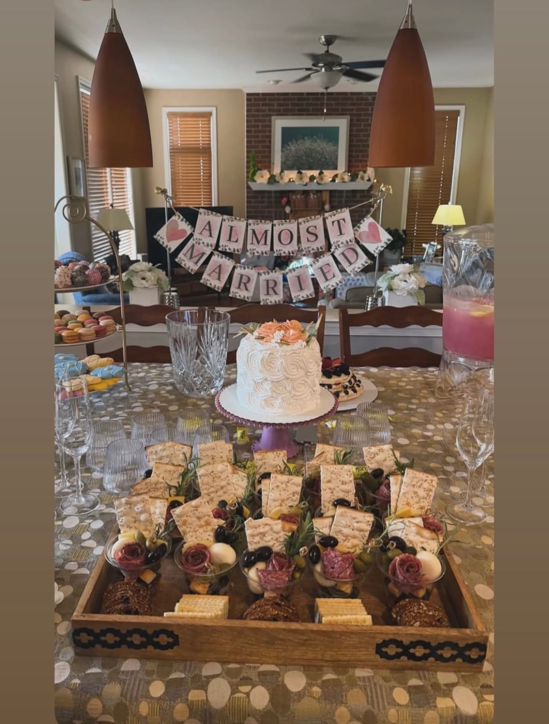 Customer photo review of Almost Married banner for Bridal Shower (perfect for wedding too! - add on 'Just' banner)