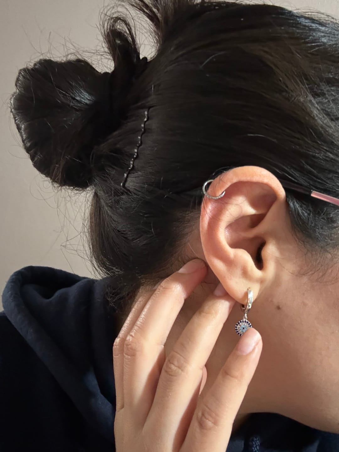 Customer photo review of Piercing Infinity con Zirconias Titanio
