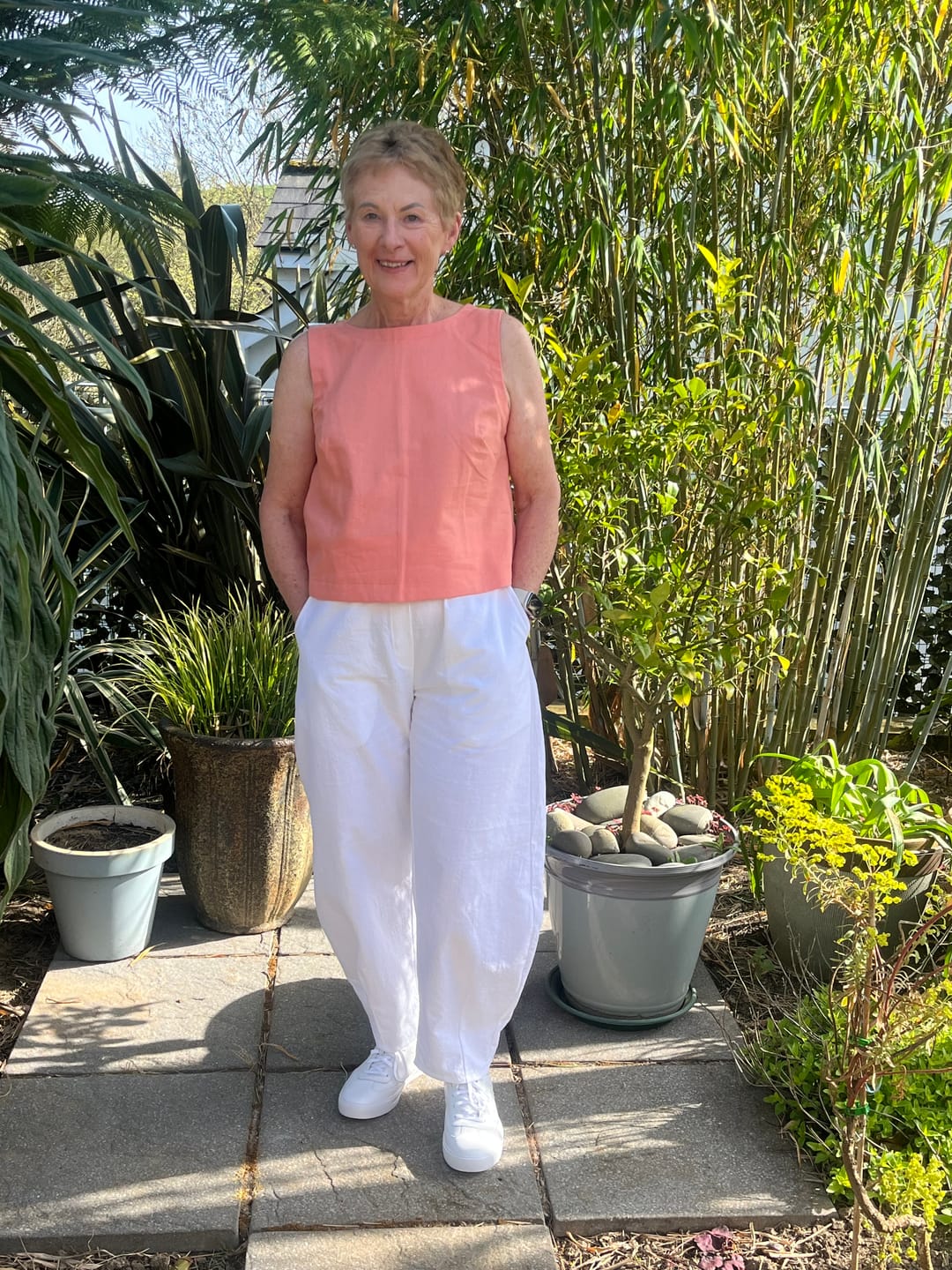 Customer photo review of Linen Feel 100% Cotton Fabric