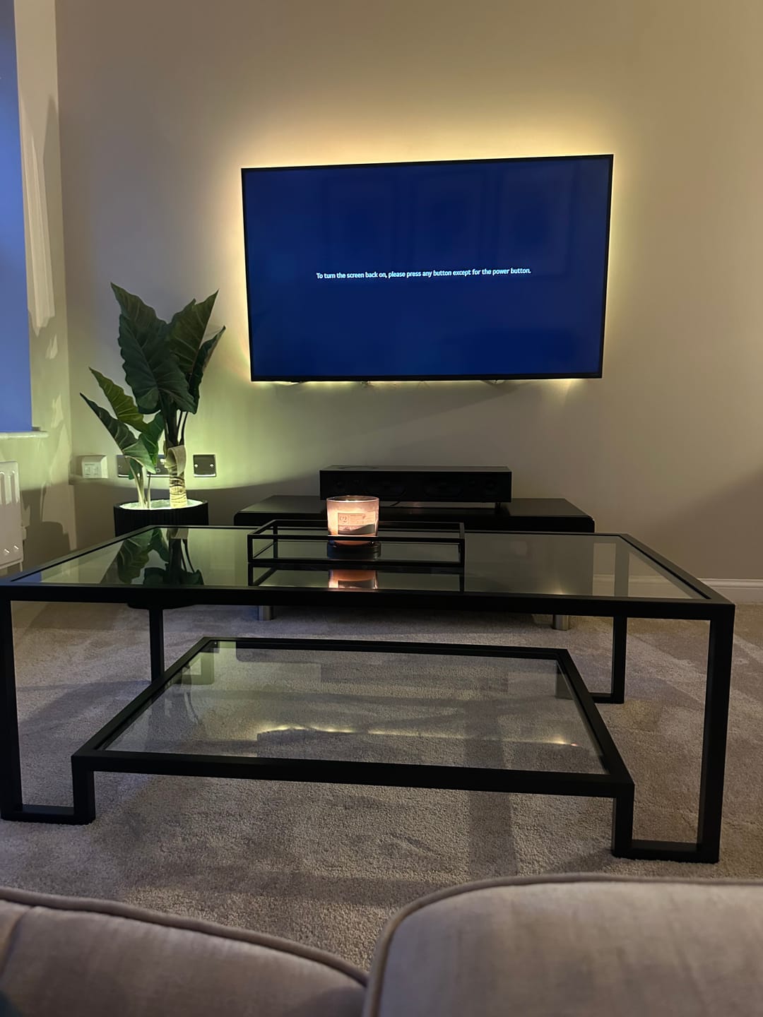 Customer photo review of Decorative Tray Metal Glass - Black