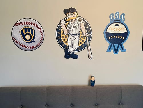 Customer photo review of 2 PACK Milwaukee Brewers™ Logo + Baseball
