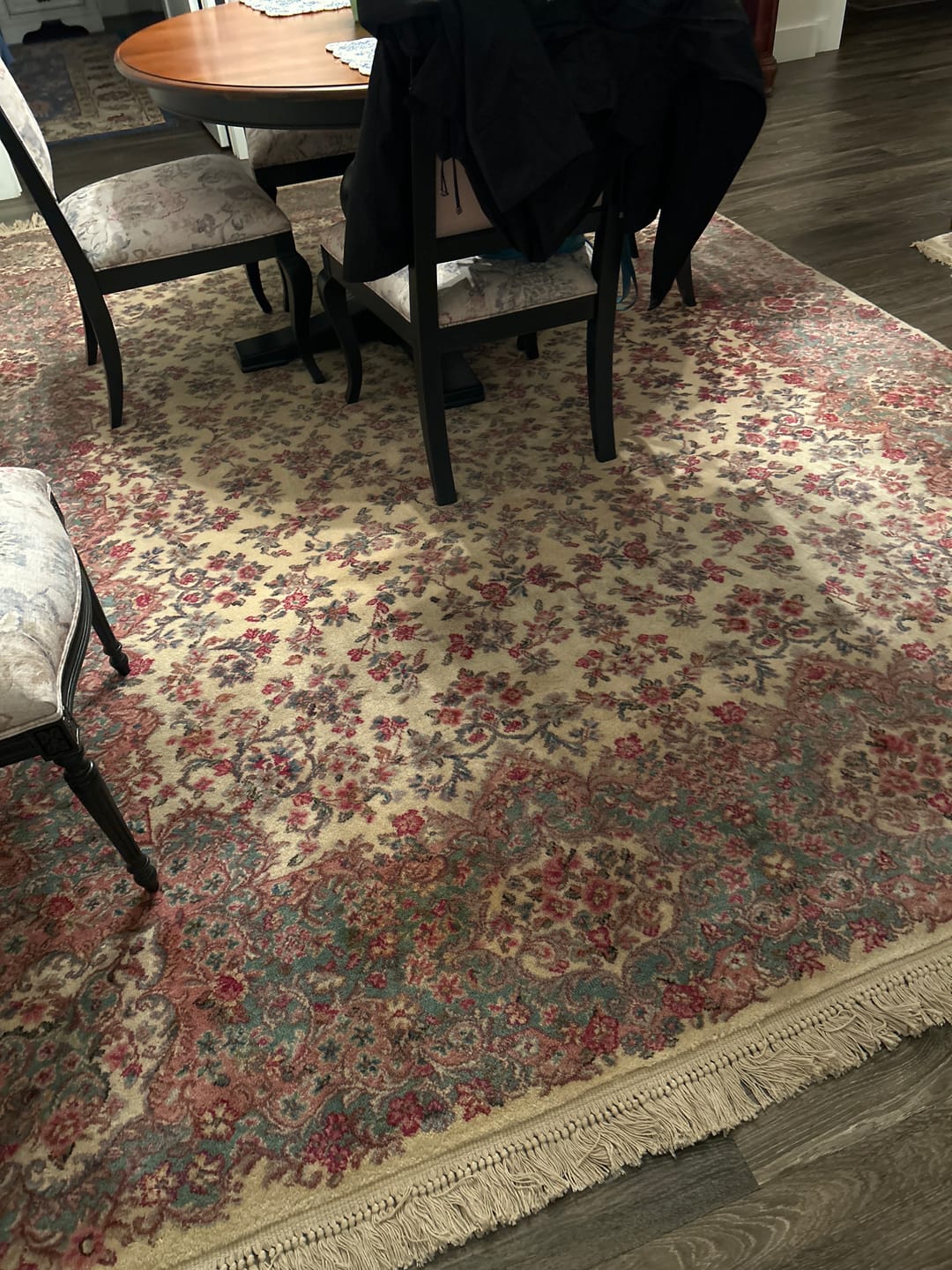 Customer photo review of Karastan Rug 8.8 x 12 Ivory Kirman #788, Wool Pile, Original 700 Series, Vintage
