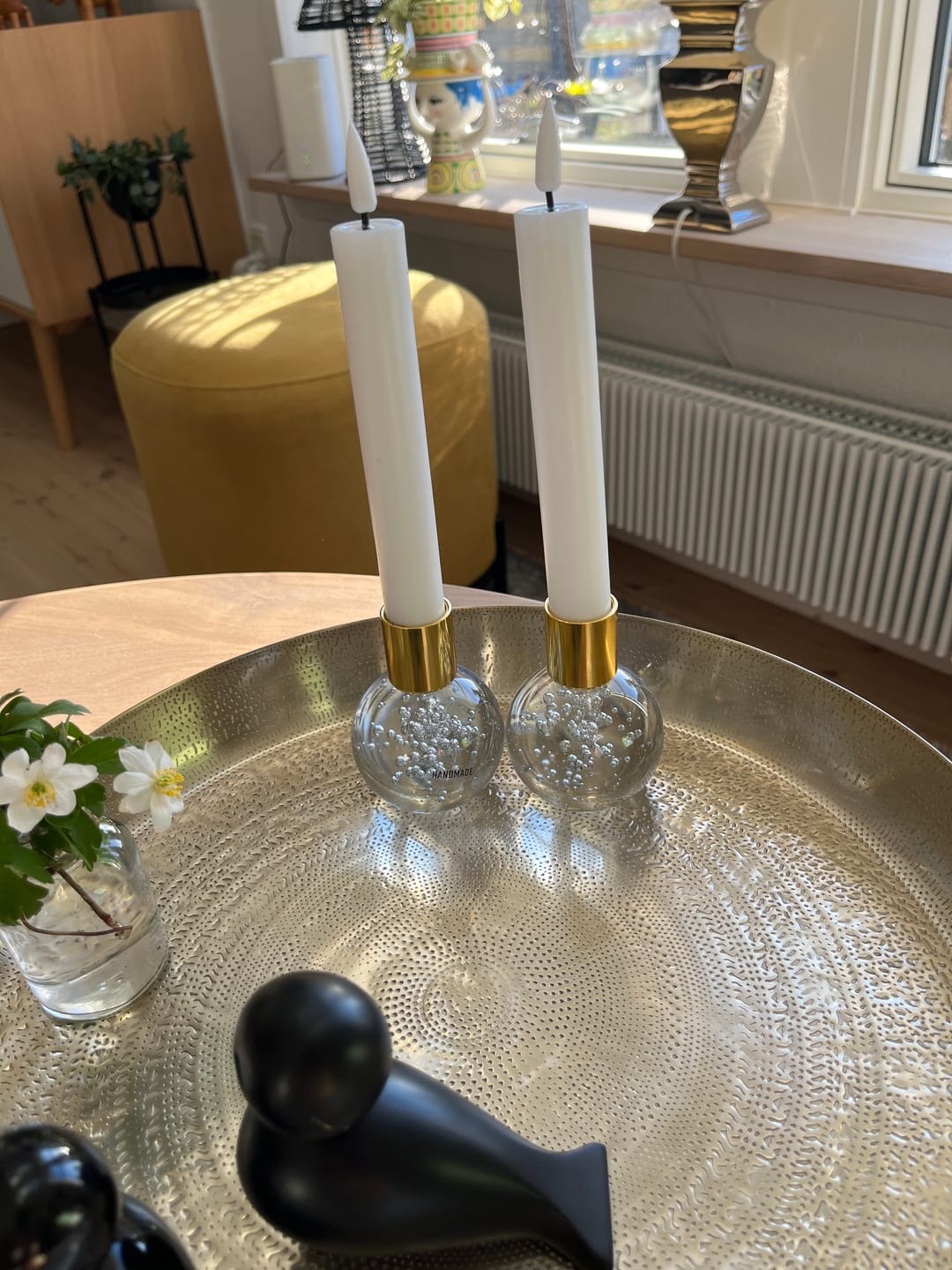 Customer photo review of LED Kronelys 2 stk, Ø 2 x 15 cm Hvid