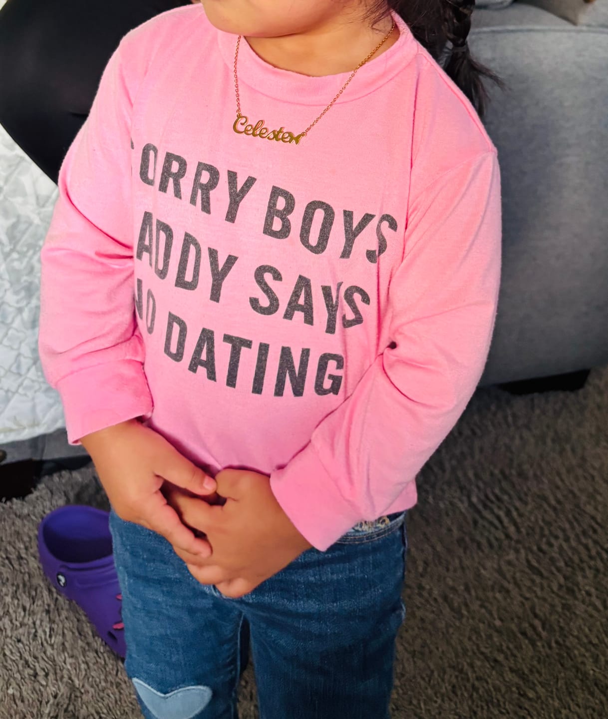 Customer photo review of Kids Butterfly Name Necklace