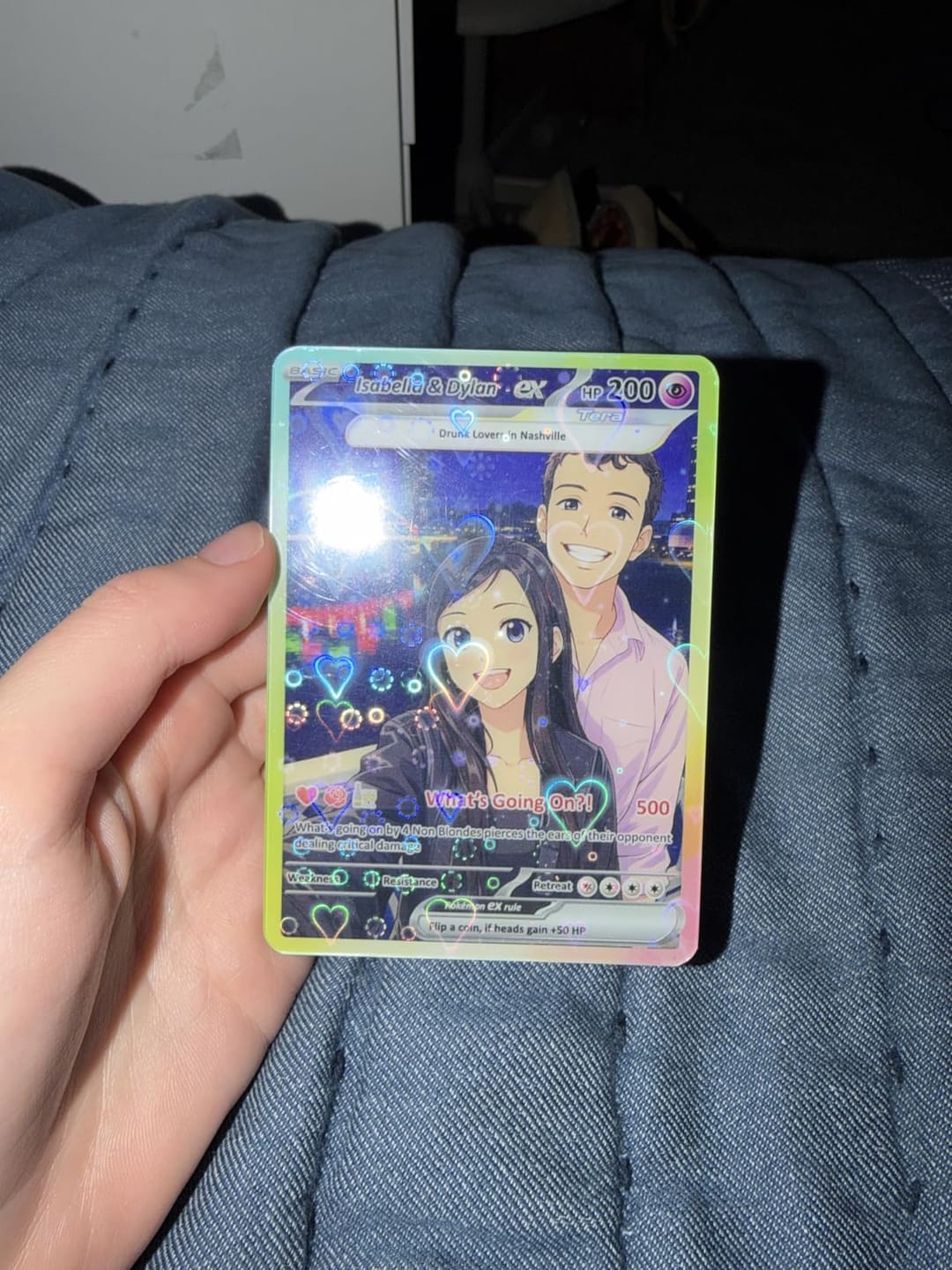 Customer photo review of Custom Pokémon Cards with Anime Picture, Personalized Poke Cards Animated Style Gifts for Him and Her - CPC-04.B
