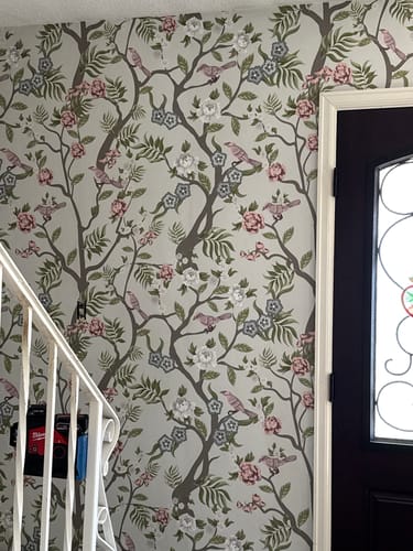 Customer photo review of Ava - Chinoiserie Peonies Trees & Birds Wallpaper