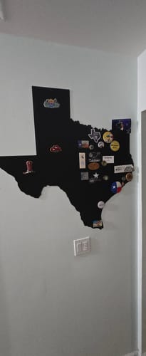 Customer photo review of Metal Texas Wall Art - Custom Metal US State Sign - 14 Color Options
