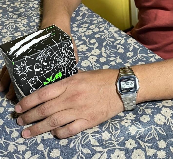 Customer photo review of Reloj Casio Vintage A158WA-1DF Azul/Plateado