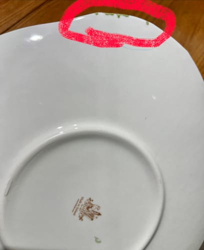 Customer photo review of Belleek Classic Shamrock Bread Plate