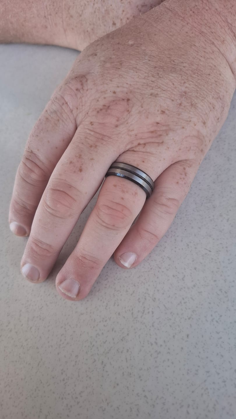 Customer photo review of Batman - Black & Brushed Men's Tungsten ring