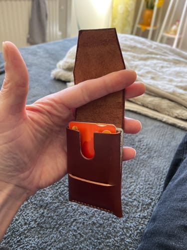 Customer photo review of Slimmad plånbok i äkta läder