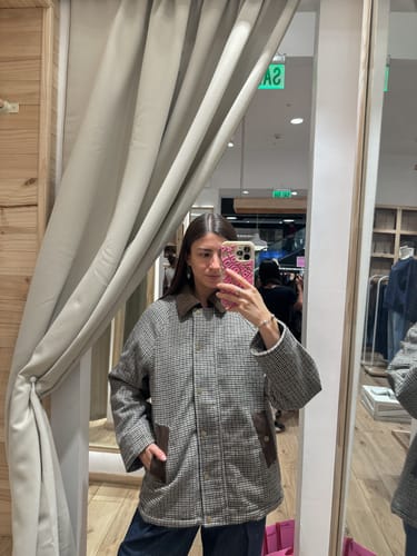 Customer photo review of Chaqueta Tejida Print