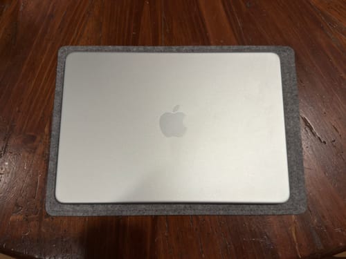 Customer photo review of sleeve for macbook