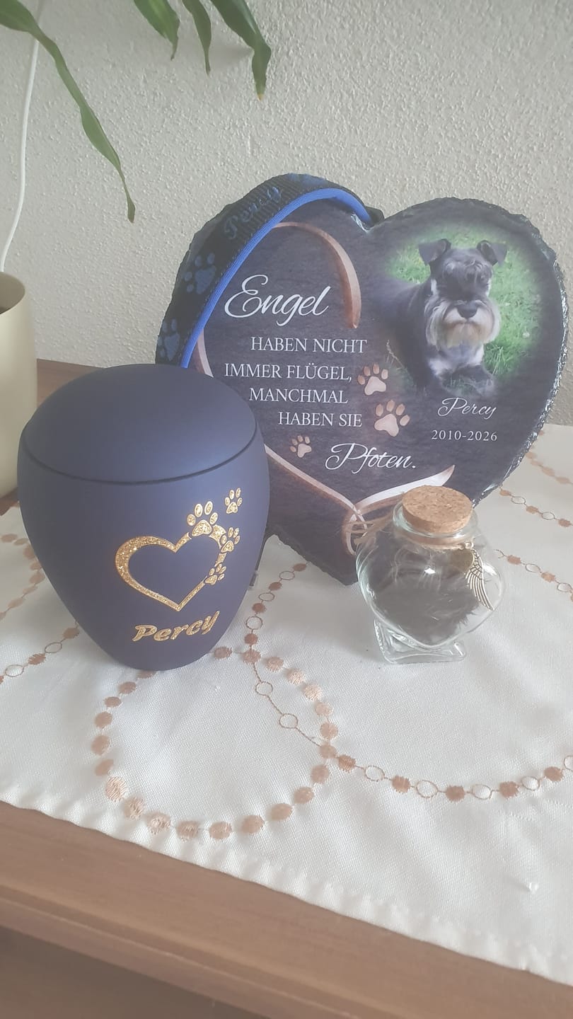 Customer photo review of Personalisiertes Schieferherz - Engel haben Pfoten