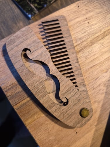 Customer photo review of Laser cut wooden combs 5 bundle svg file