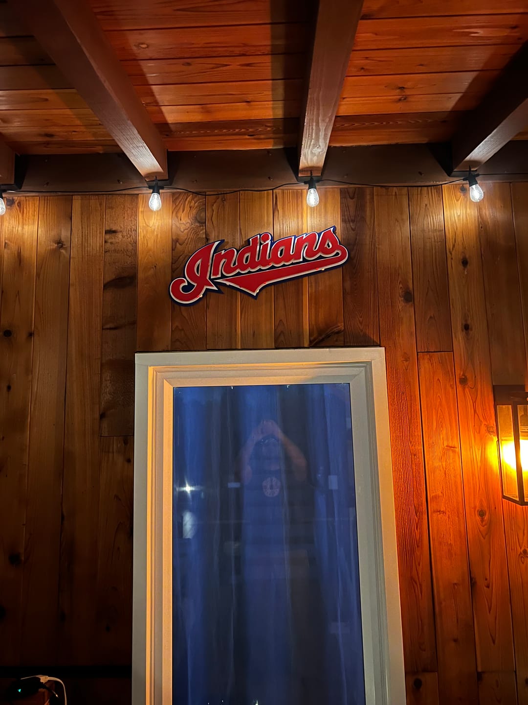 Customer photo review of Cleveland Indians Script COOPERSTOWN RETIRED Logo 3D Metal Wall Art