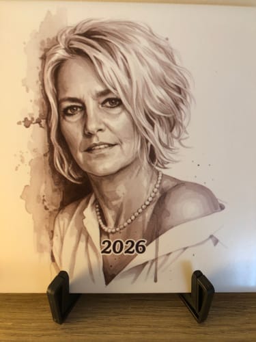 Customer photo review of Sepia Vintage Portret Tegeltje