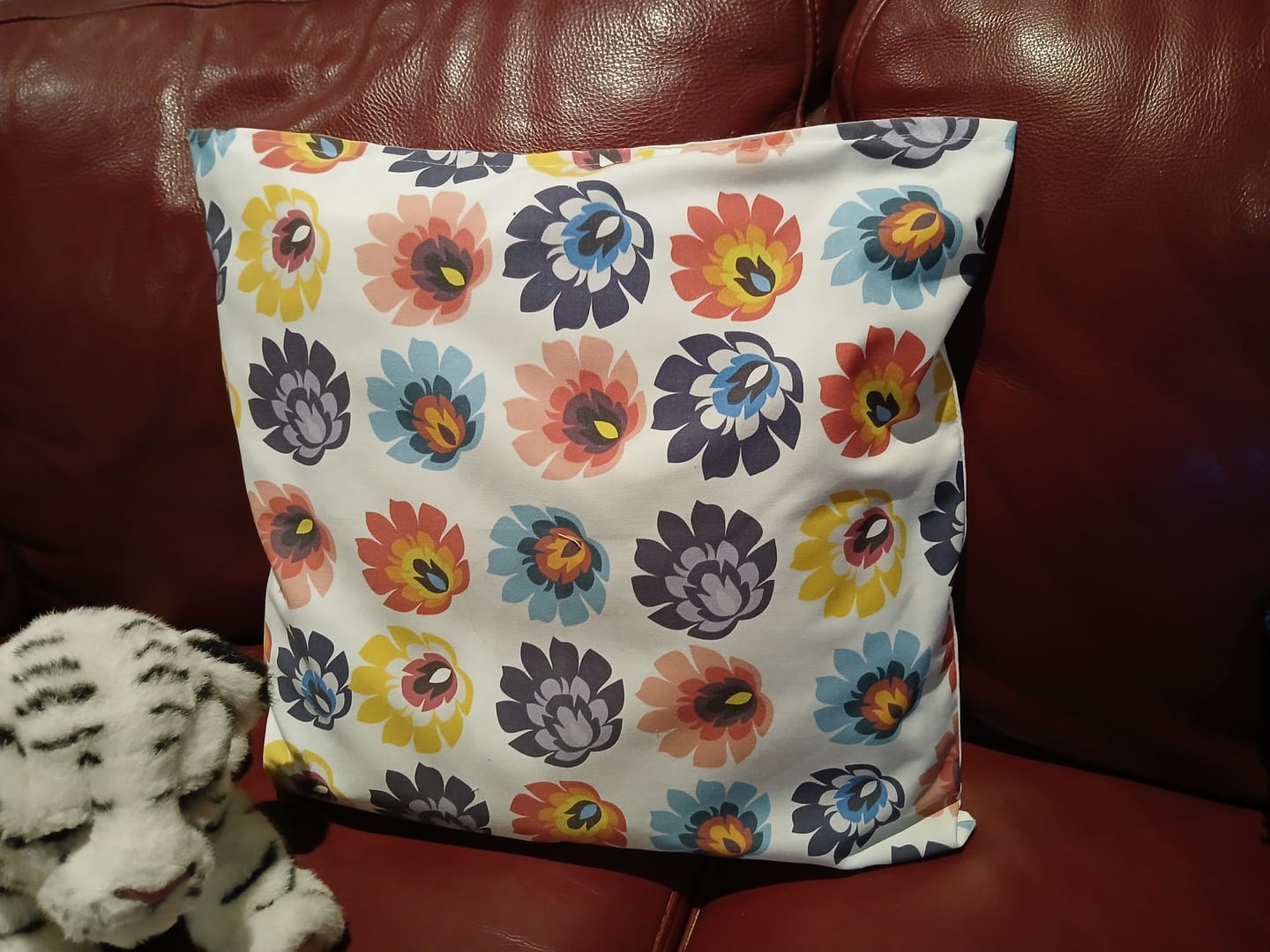 Customer photo review of Try Our New Fabric Panels: Linen Cushion Kit