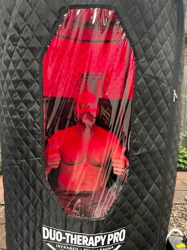 Customer photo review of Sauna Duo-Therapy Pro® — 2-in-1: Infrared Heat Mode or Steam Mode