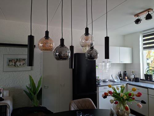 Customer photo review of Lichtbron LED [GU10] Spot - 5,5W 2700K 500LM - Dimbaar - Transparant Glas