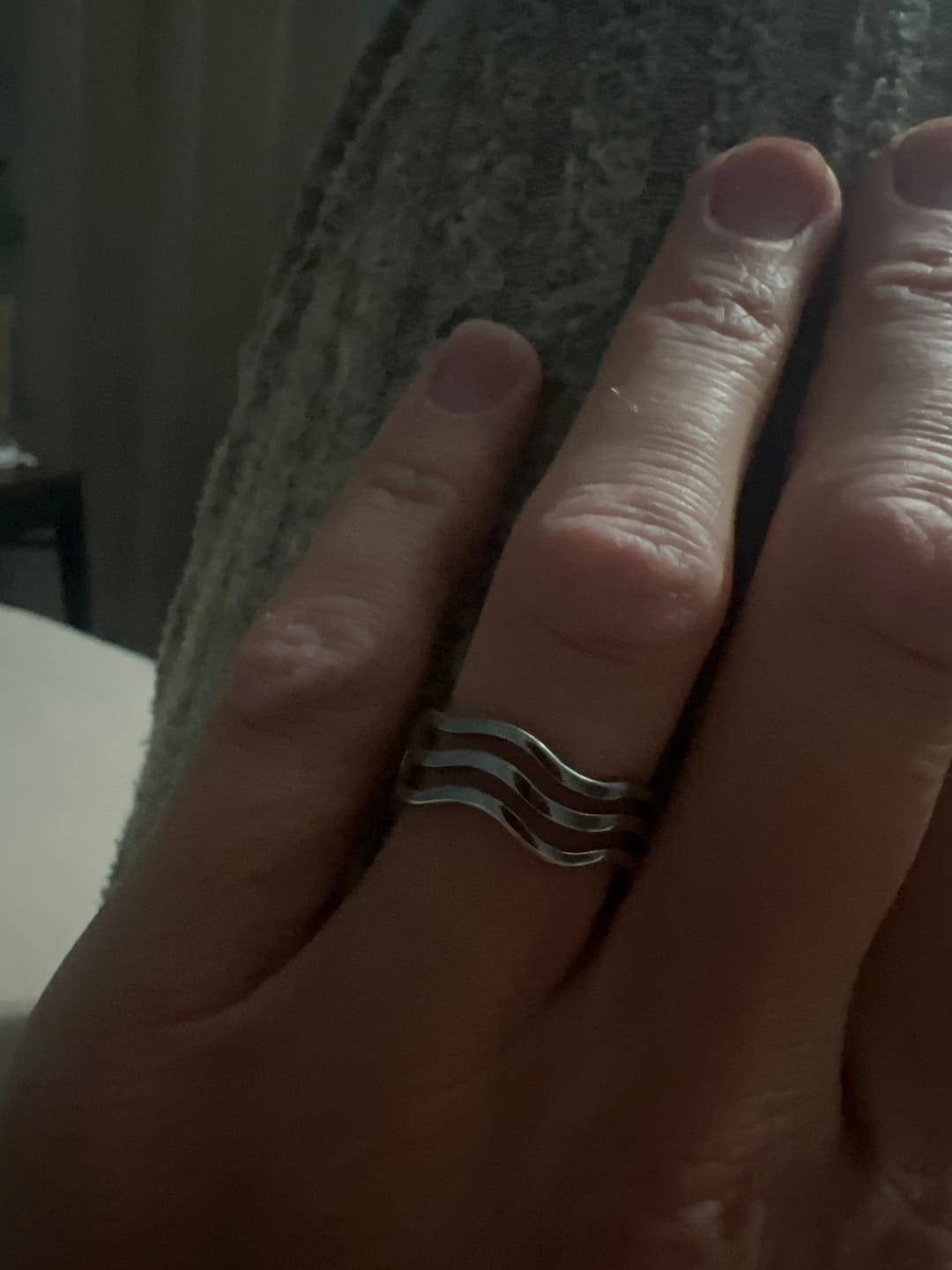 Customer photo review of Wave Trio Ring (Bundle)