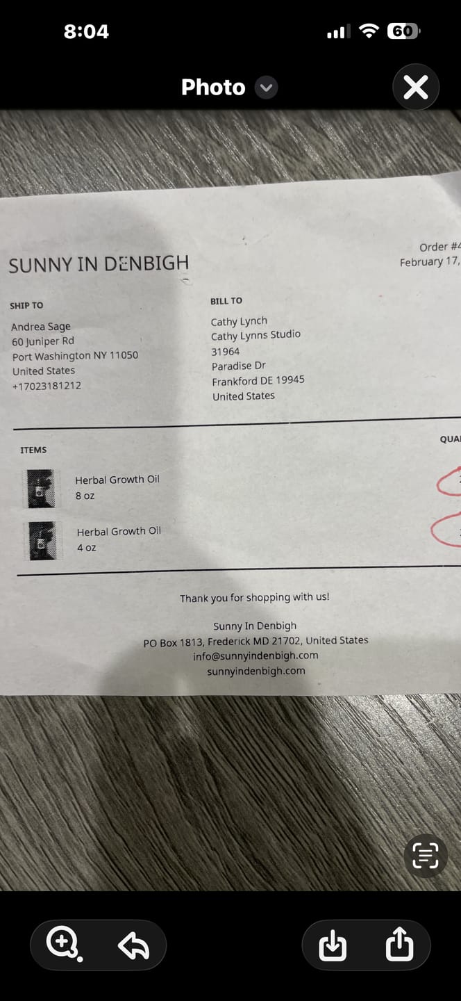 Customer photo review of Herbal Growth Oil