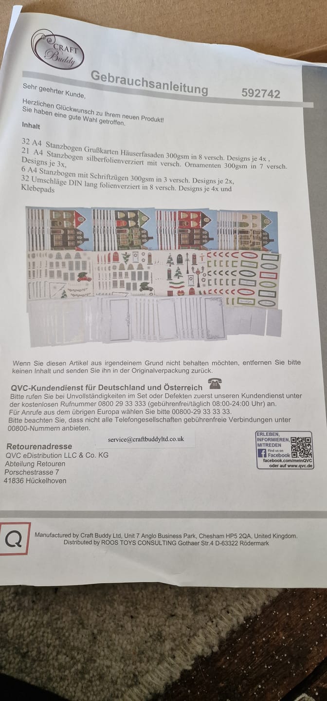 Customer photo review of Craft Buddy Eleganza Papercrafting Kit - Makes 32 Cards