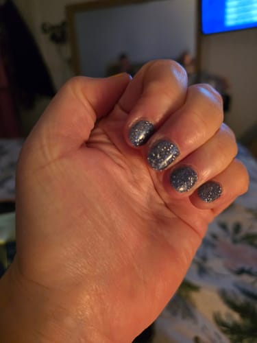 Customer photo review of Denim | Jellies DIY Soft Semi Cured Gel Nail Wraps