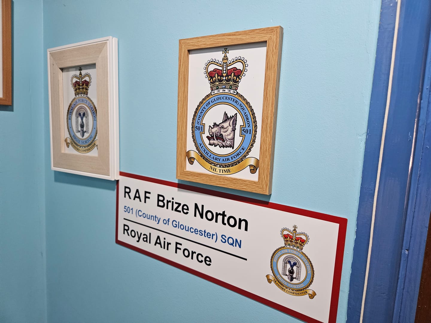 Customer photo review of RAF Station Wall Sign – Personalised for Any RAF Station (Past or Present)