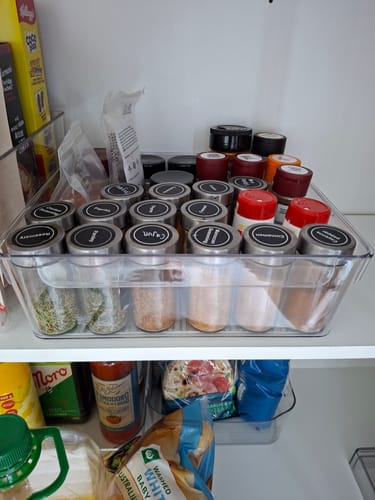 Customer photo review of Clear Stackable Tub With Lip – XL