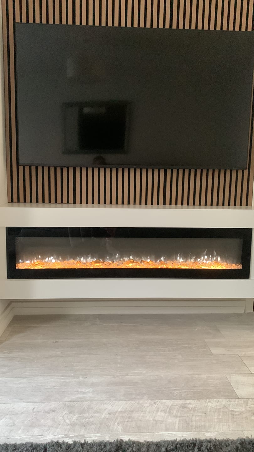 Customer photo review of Premium Acoustic Wall Panels - Natural Oak
