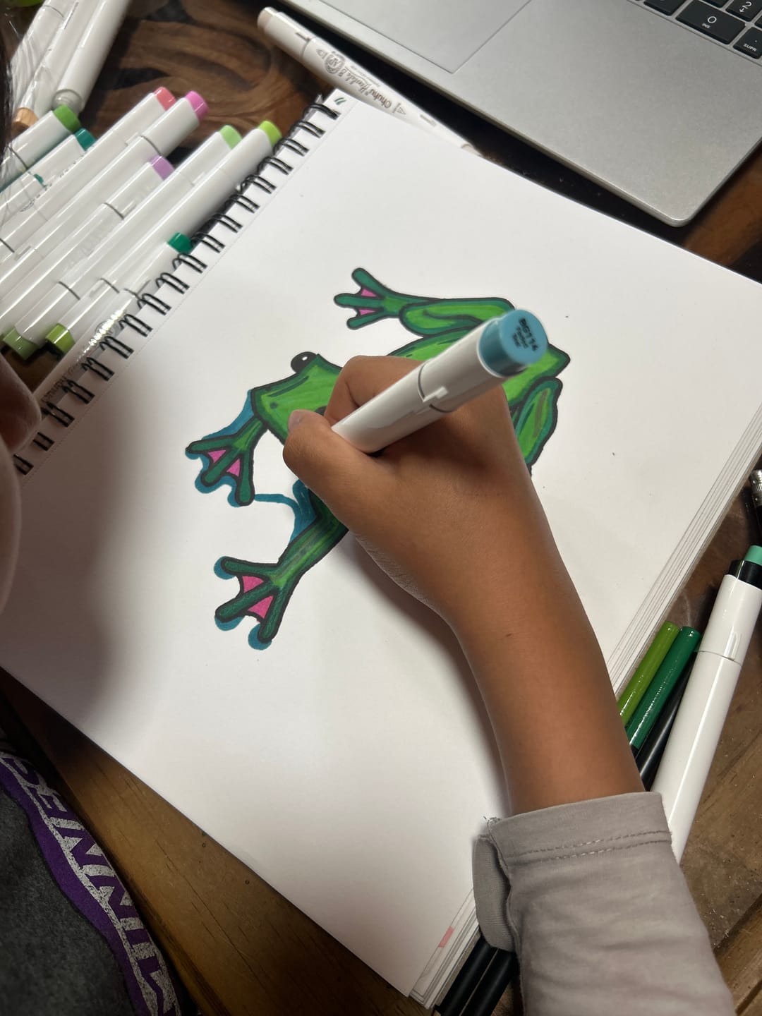Customer photo review of Ohuhu Spiral-Bound Mix Media Pad for Multiple Techniques