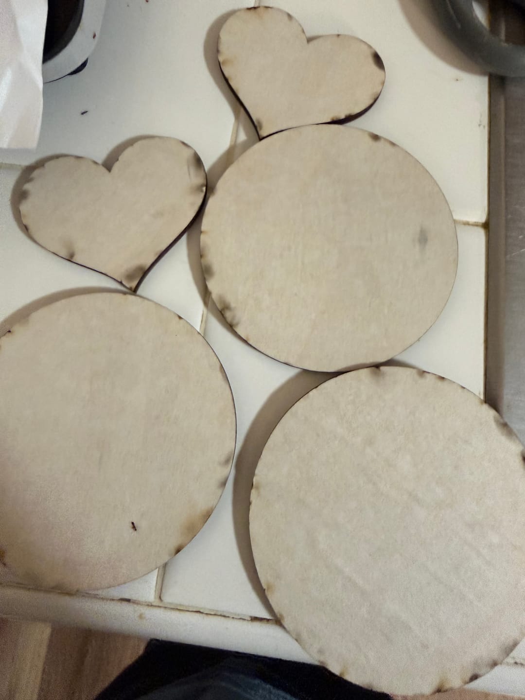 Customer photo review of Unfinished Wood Circle Round | Circle Blank | DIY Craft Cutout | Up to 36"
