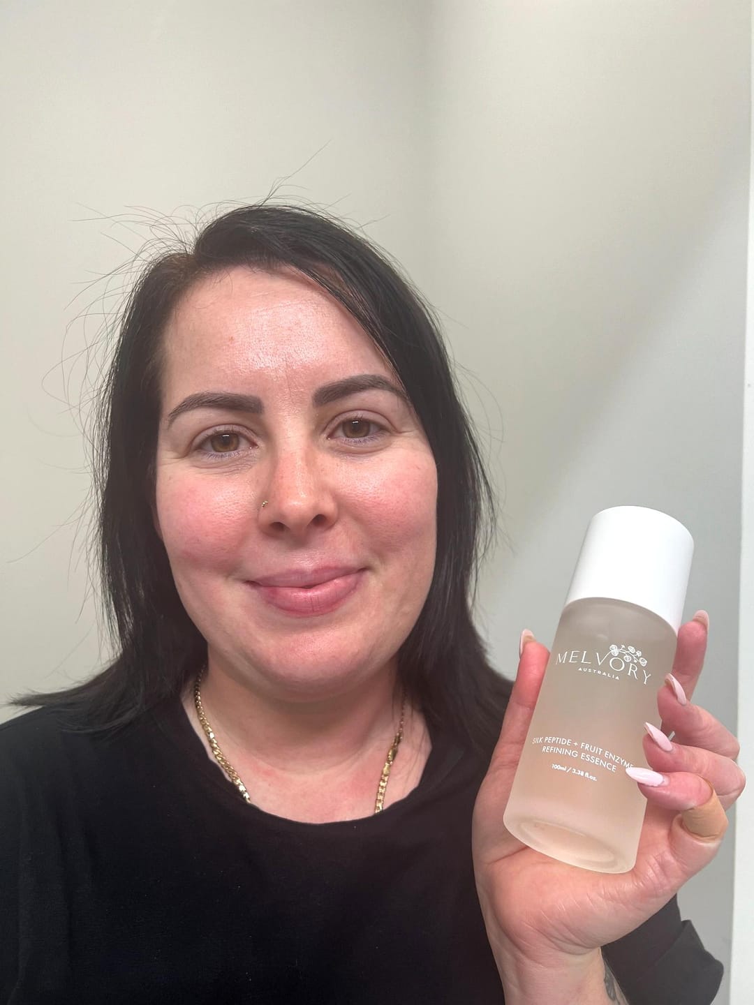 Customer photo review of SILK PEPTIDE + FRUIT ENZYME REFINING ESSENCE