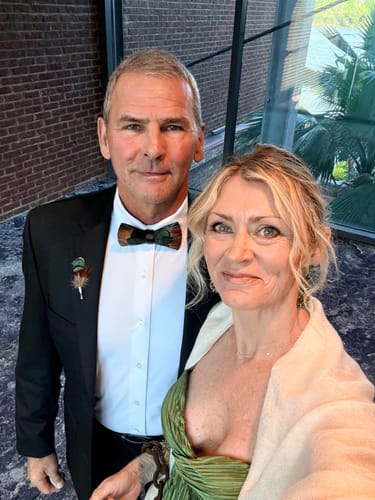 Customer photo review of The Weston - Feather Bow Tie