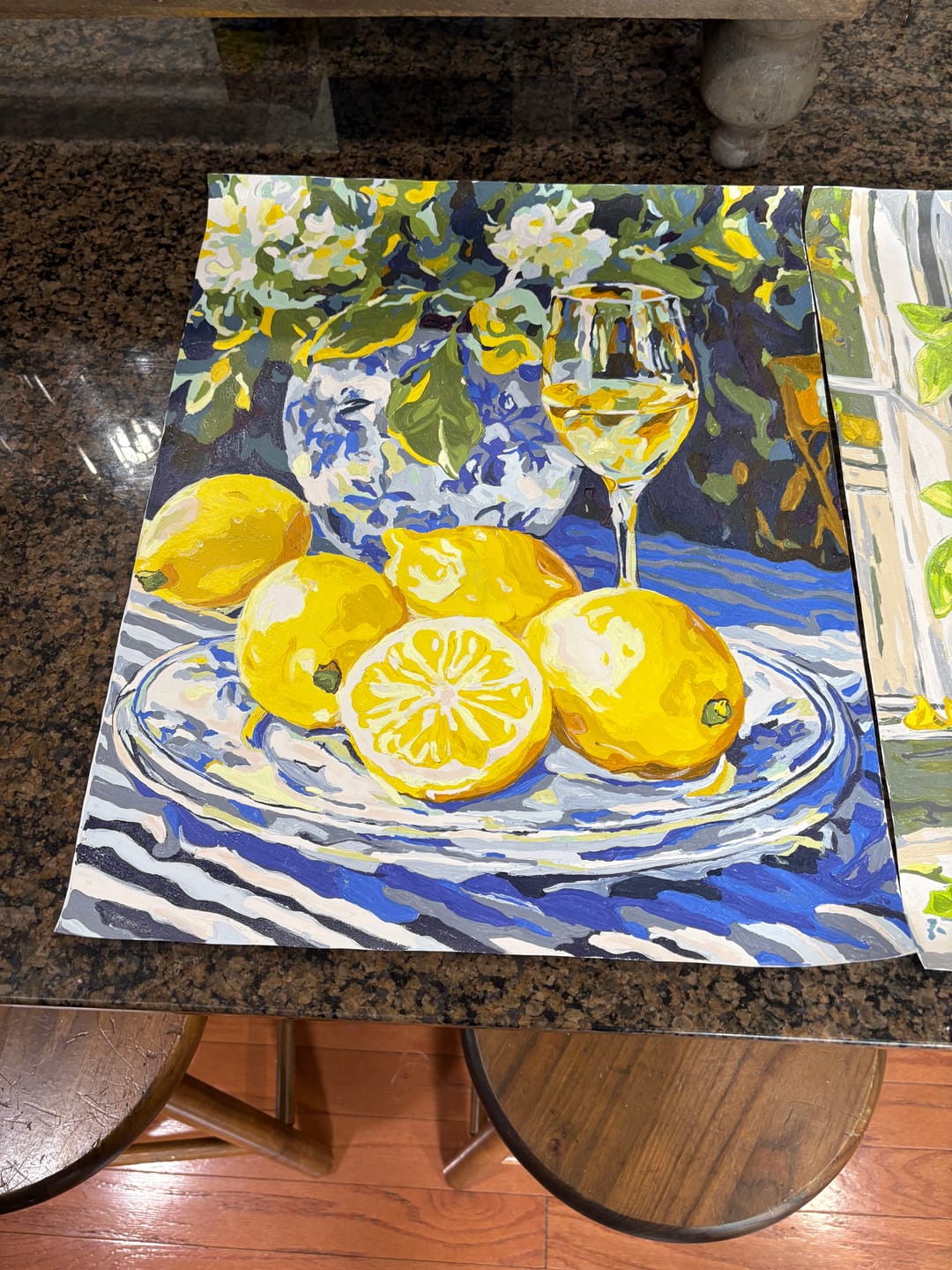 Customer photo review of Lemons and Wine | Paint by Numbers