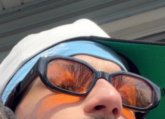 Customer photo review of BLOOD MOON BLUE LIGHT BLOCKERS