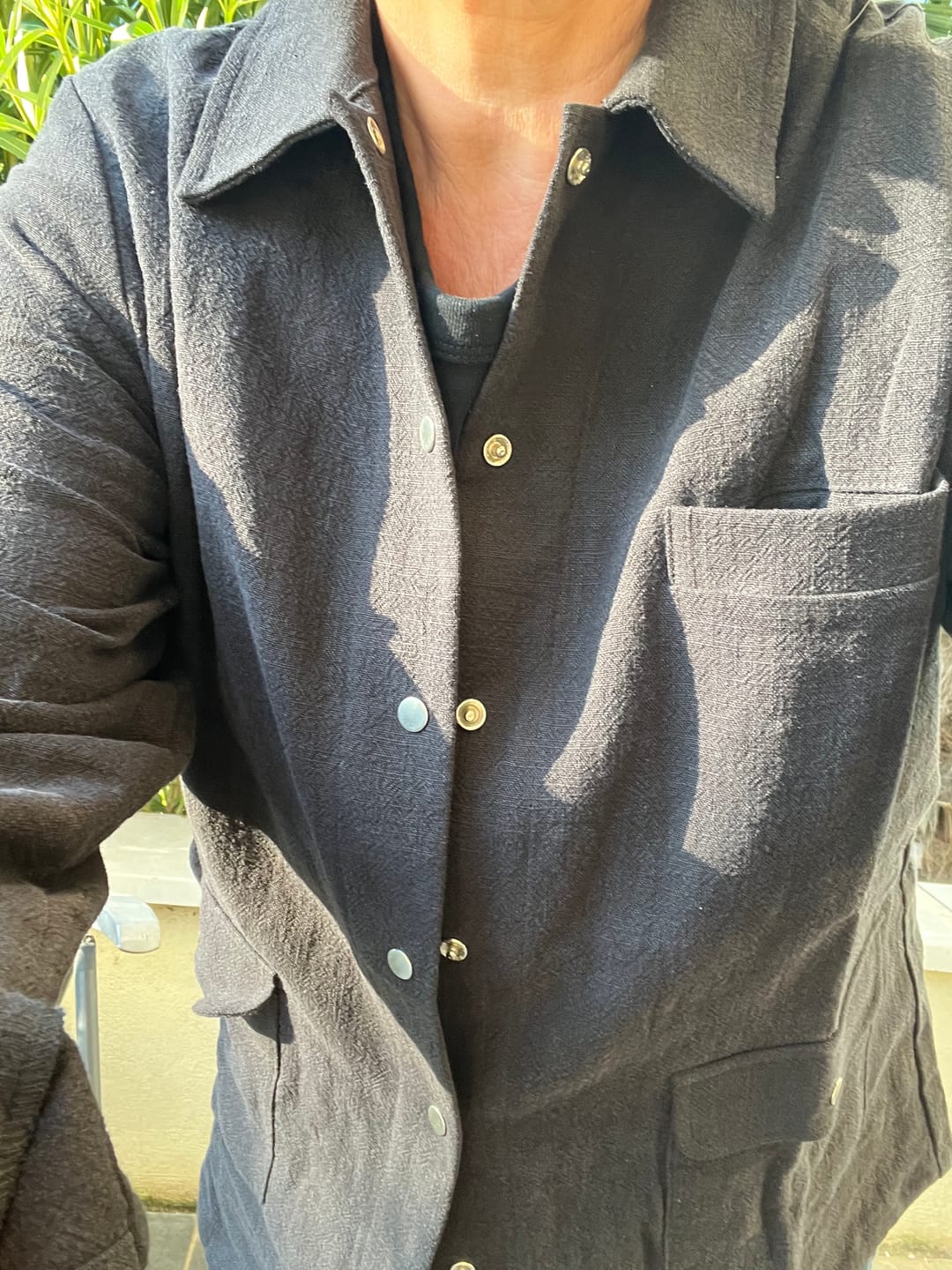Customer photo review of Veste Véga - lin stone wash noir