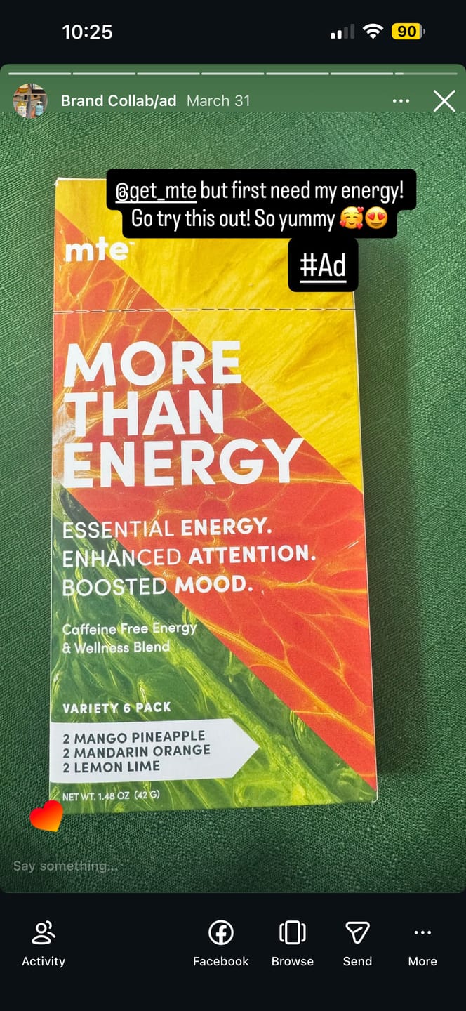 Customer photo review of Energy Without The Crash (Sample Pack)