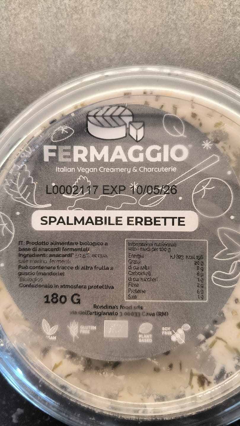 Customer photo review of Cremoso di anacardi all'Erba Cipollina e Maggiorana Bio 180g