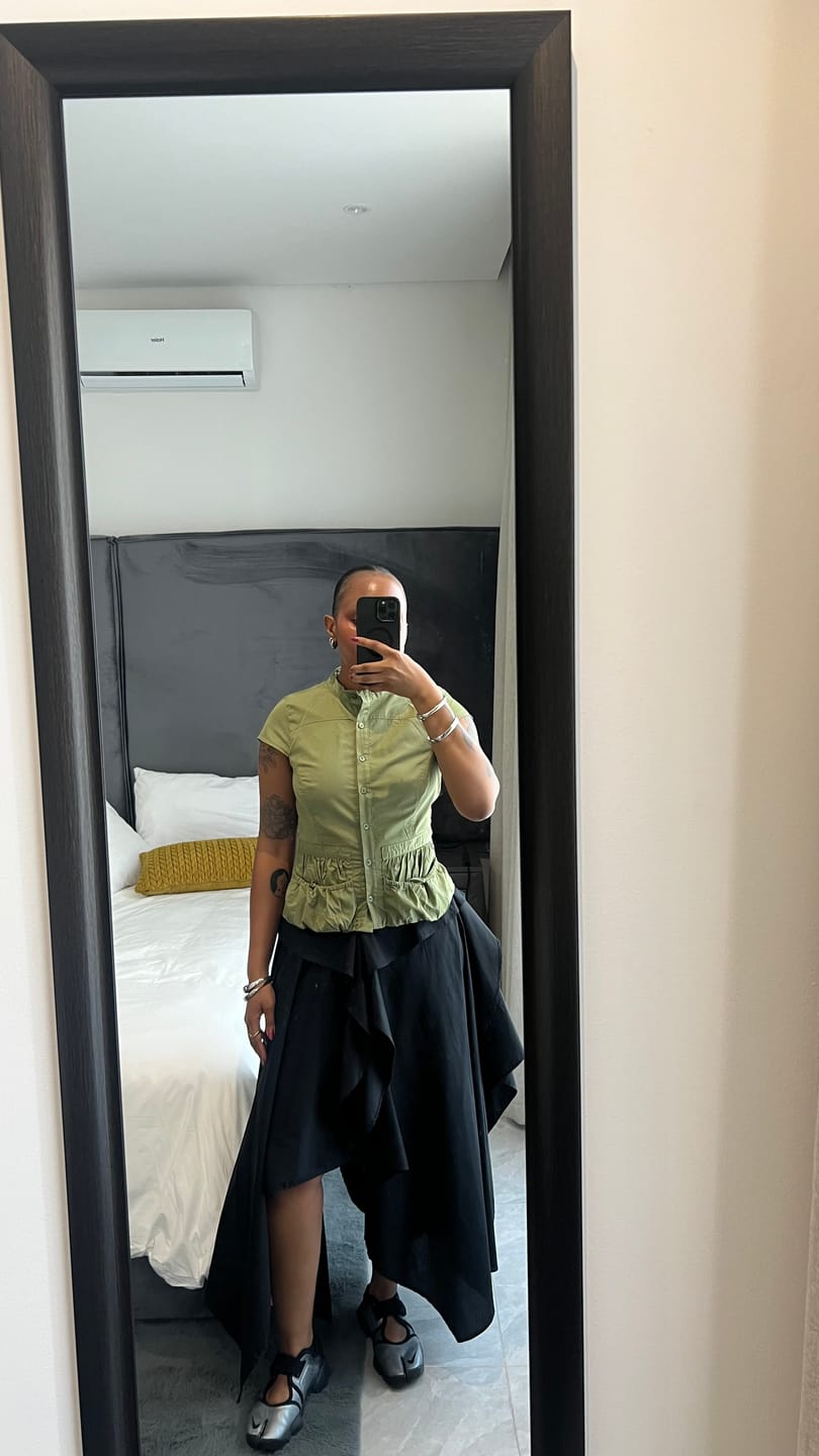 Customer photo review of Maya Maxi Skirt - Black