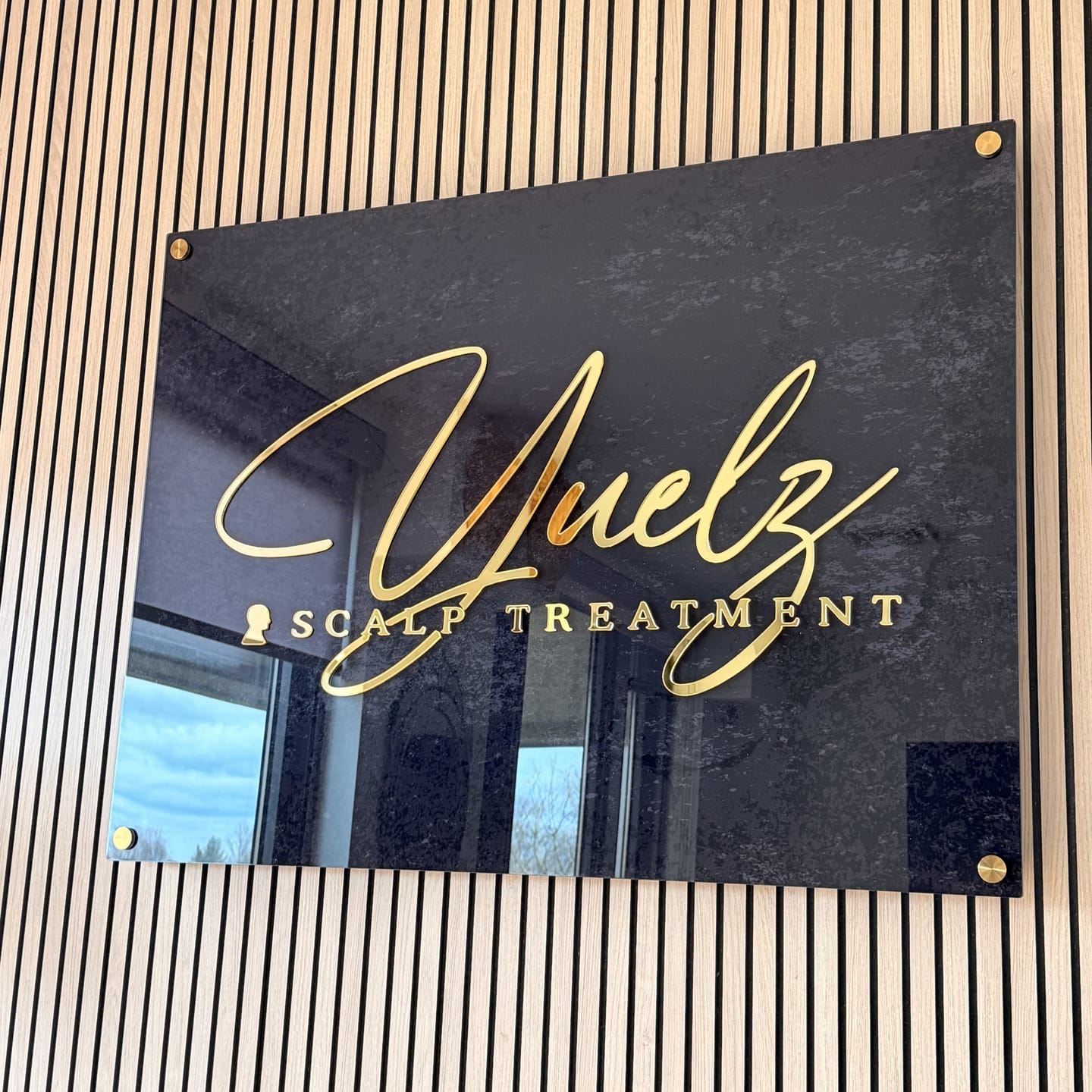 Customer photo review of Custom Acrylic Business Signs – Office Logo Wall Signs & Printed Acrylic Signage