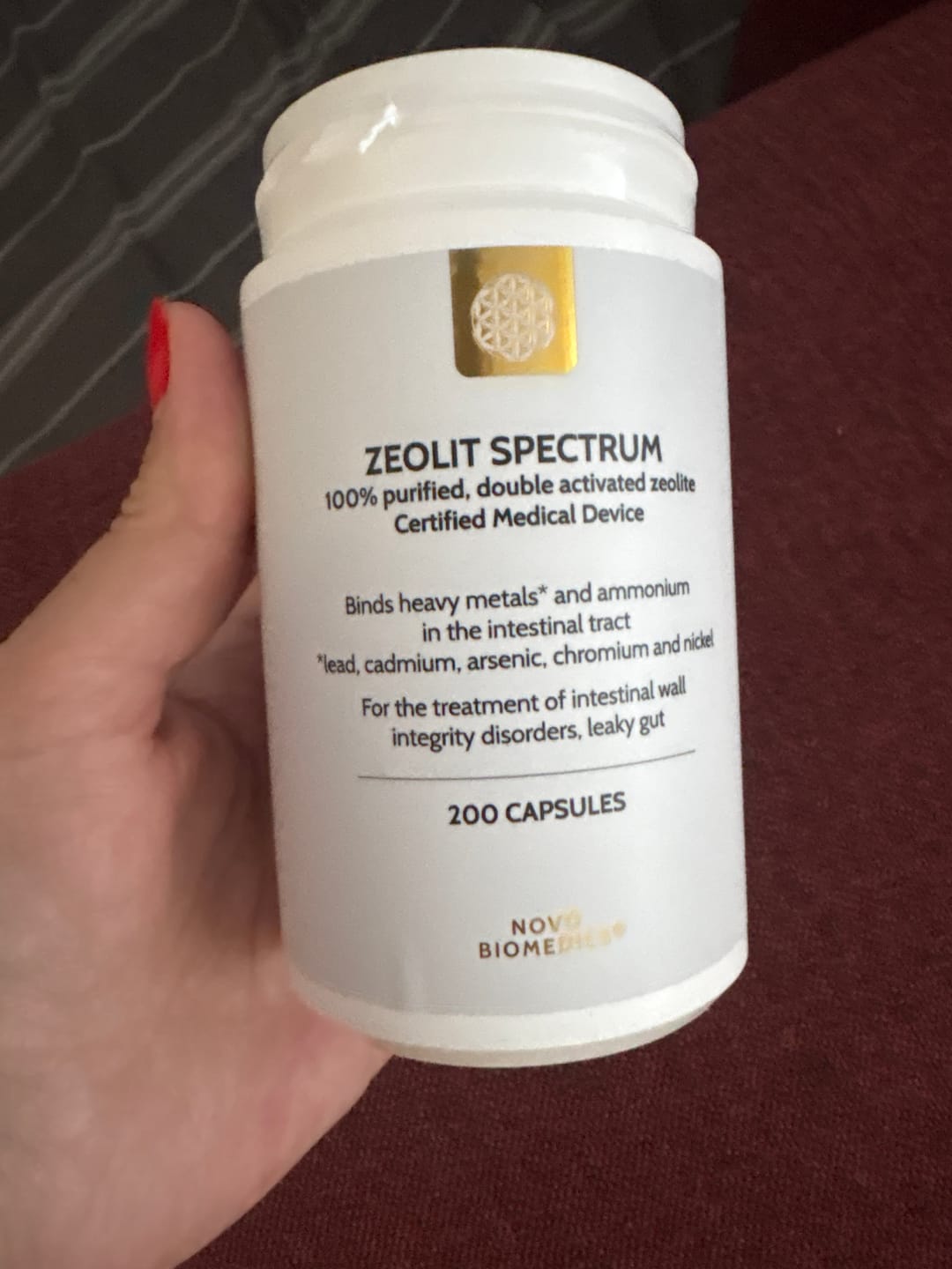 Customer photo review of Capsule cu Zeolit pentru uz intern, Zeolit Spectrum, 200 capsule vegetale, Novo Biomedics