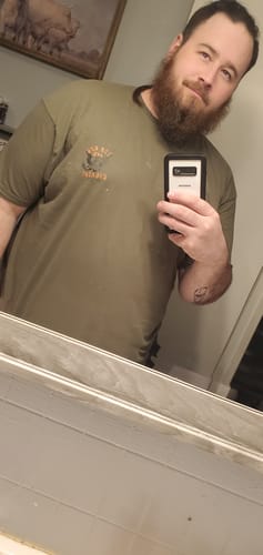 Customer photo review of GOD & COUNTRY TEE