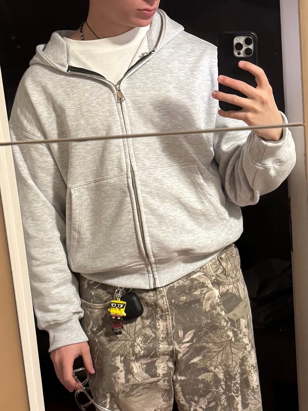 Customer photo review of Zip Hoodie Premium Blanks 330GSM Sport Grey