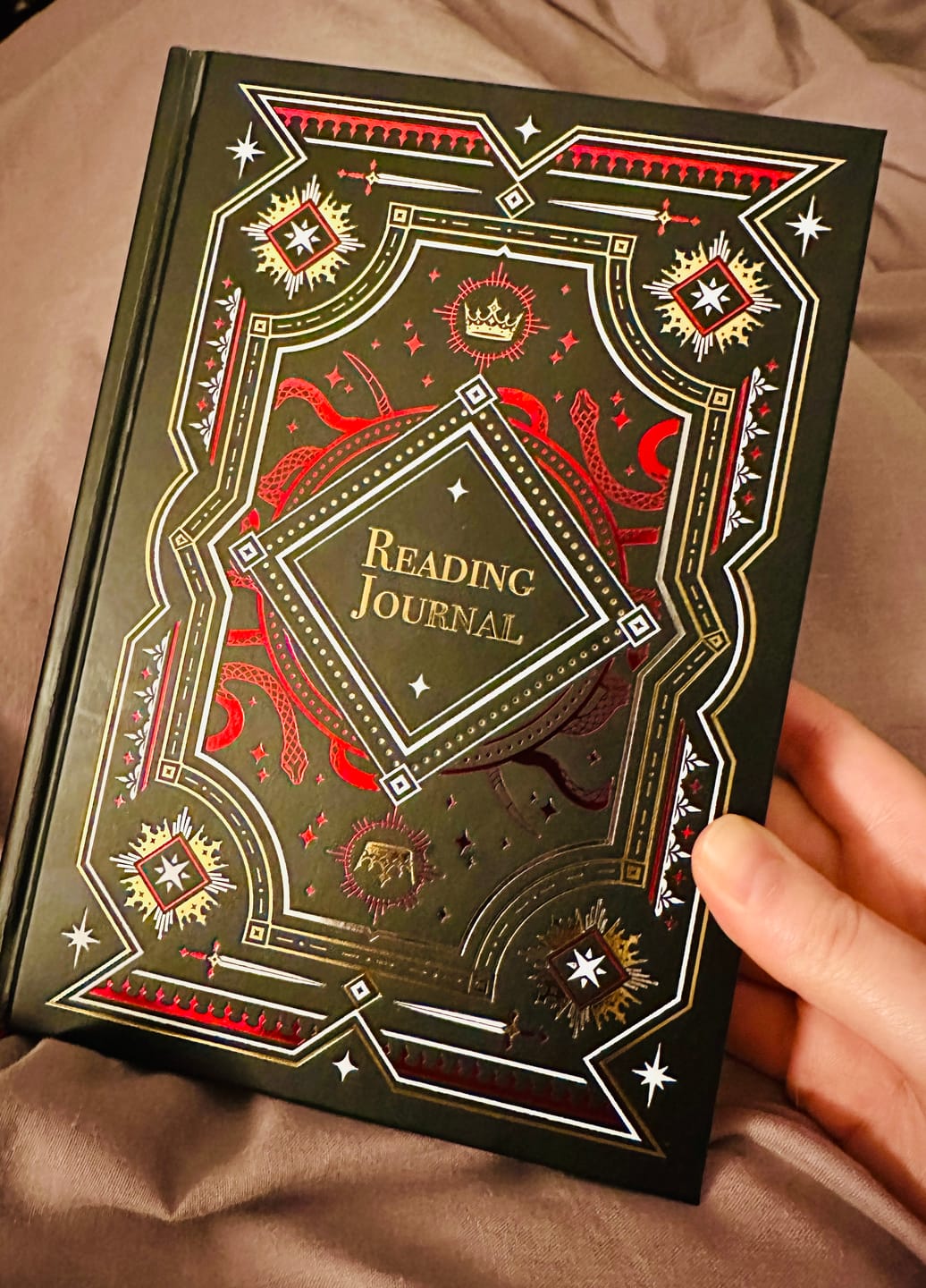 Customer photo review of Reading Journal - Serpents & Swords