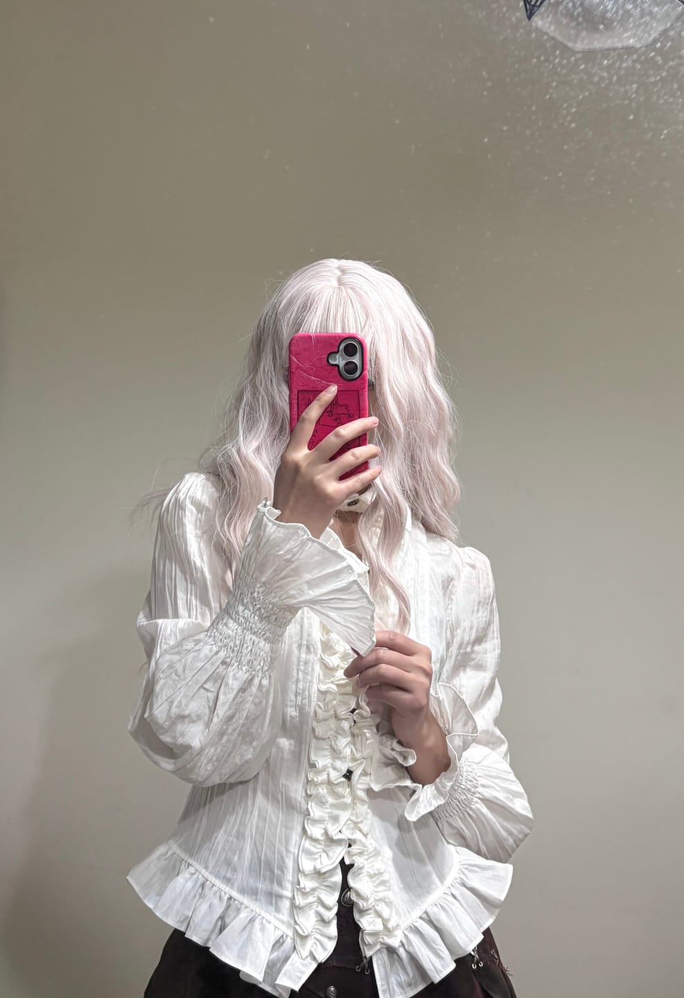 Customer photo review of DOINDULGE Ruffled Structured Gothic Shirt
