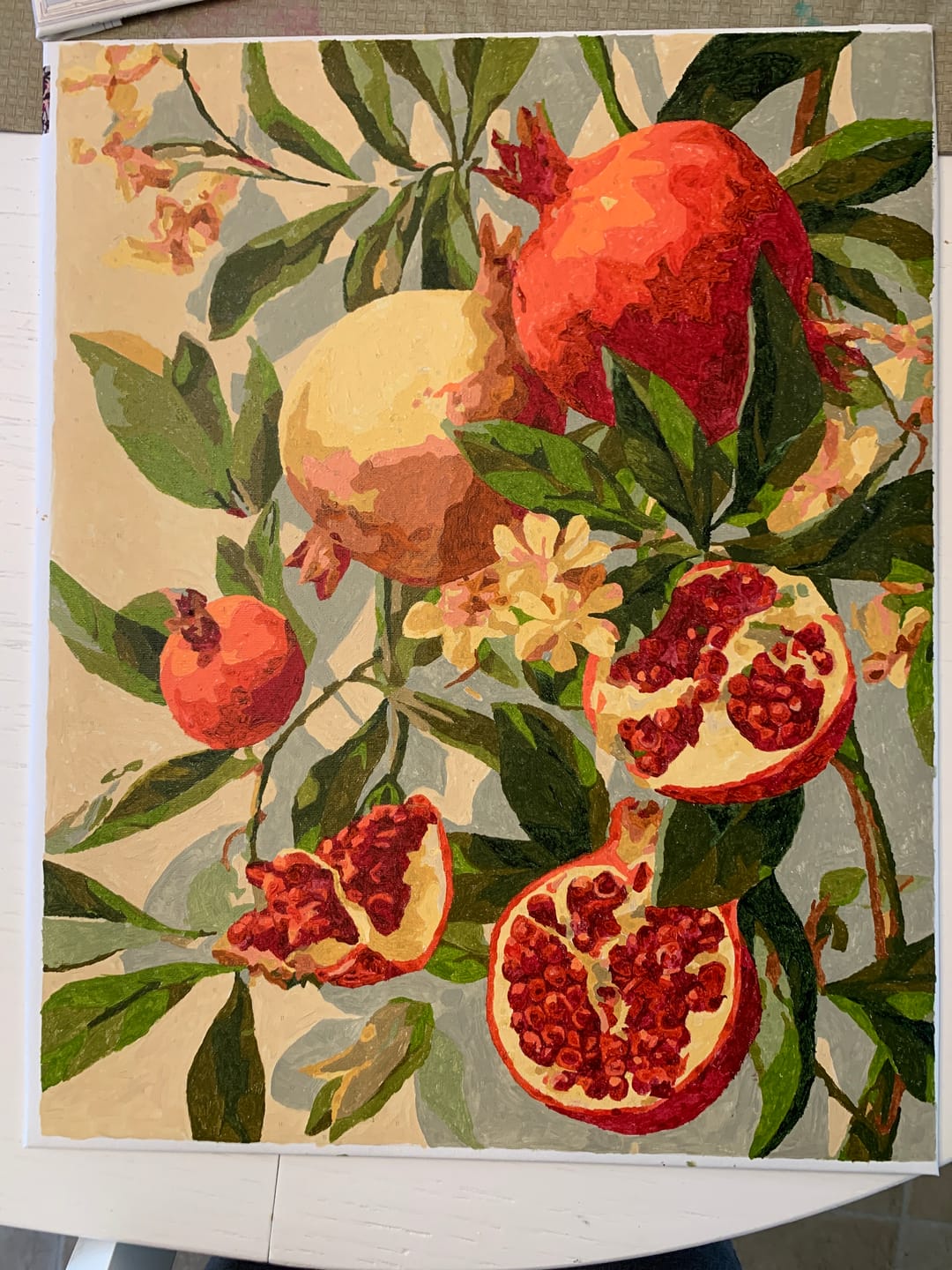 Customer photo review of Blooming pomegranates | Paint by Number