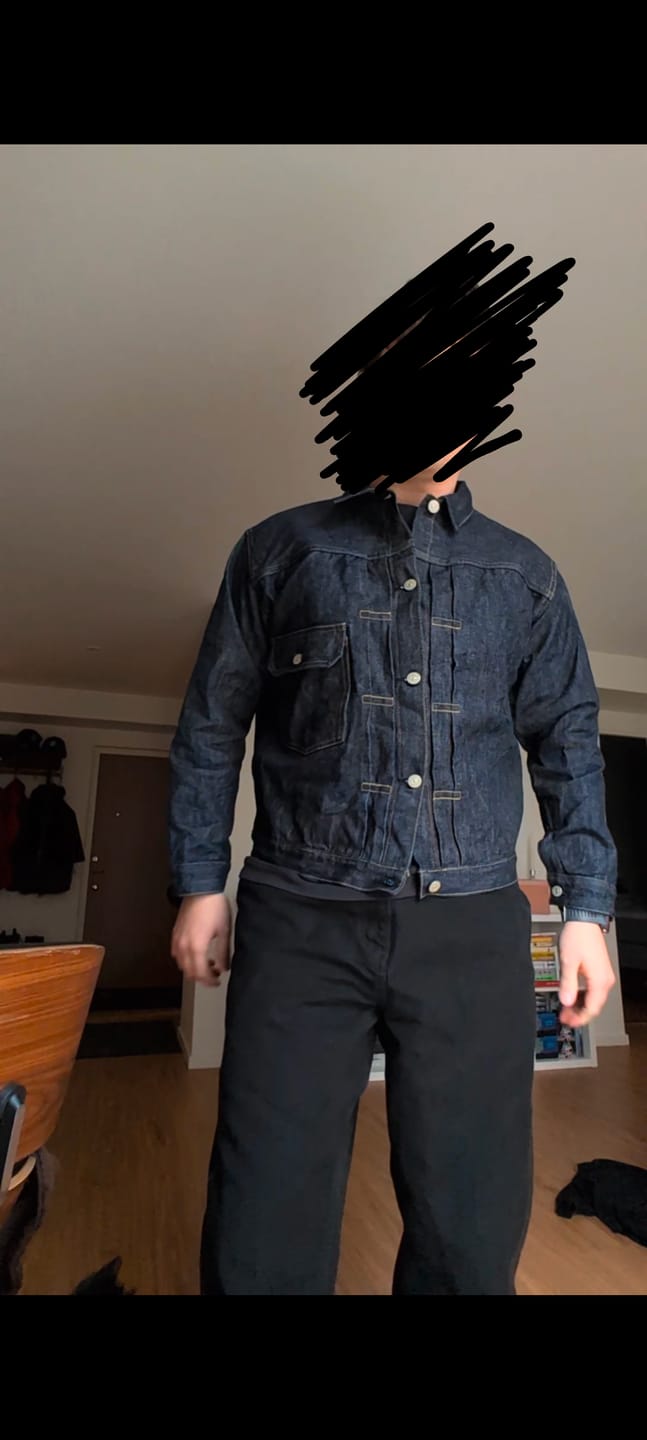 Customer photo review of 47806XX 1947 Type 1 Selvedge Denim Jacket